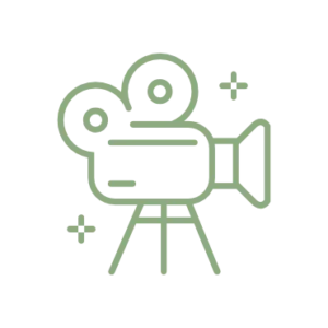 Icona che rappresenta produzioni cinematografiche e televisive
